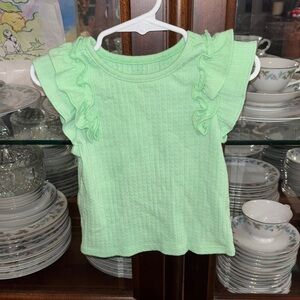 Old Navy Light Green Ruffle Sleeve Tee